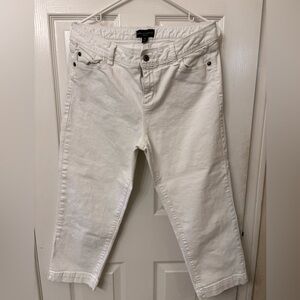 Dana Buchman Off-White Cropped Jeans